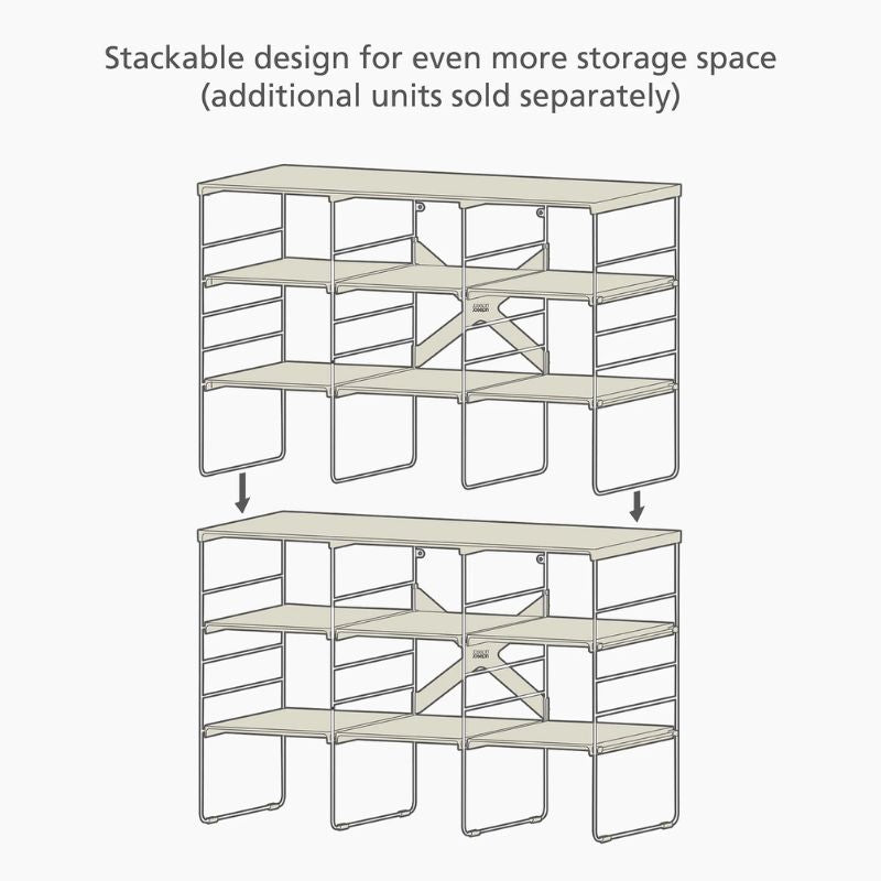 Joseph Joseph Level™ Plus Large Adjustable Ecru Shoe Rack - Medaid International
