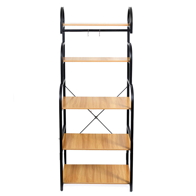 5 Tier Multifunctional Kitchen Rack with 2 Wave Rod Microwave Oven Organizer Stand Storage Racks Holds Up to 20 KG for Kitchen Dining Room Living Room - Medaid International