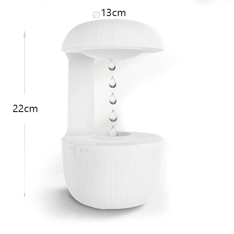 500 ML, Anti-Gravity Water Drop Humidifier, USB Rechargeable, Air Humidifier For Bedroom, Office, Desktop - Medaid