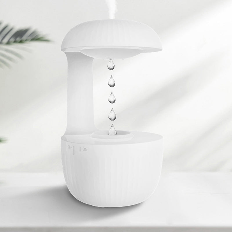500 ML, Anti-Gravity Water Drop Humidifier, USB Rechargeable, Air Humidifier For Bedroom, Office, Desktop - Medaid