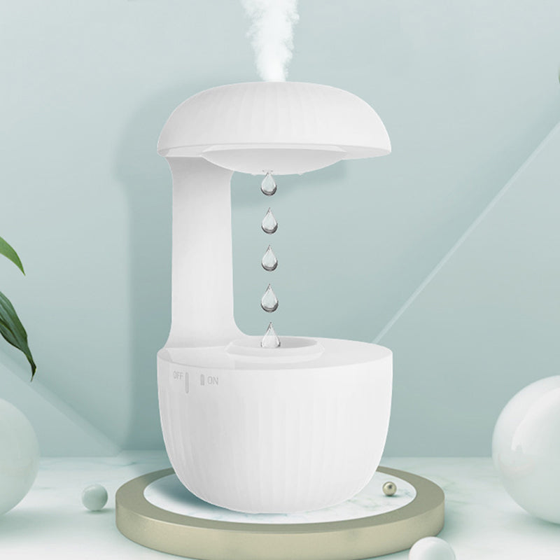 500 ML, Anti-Gravity Water Drop Humidifier, USB Rechargeable, Air Humidifier For Bedroom, Office, Desktop - Medaid