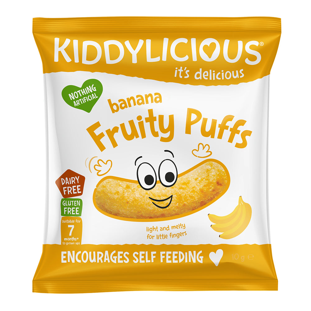 Kiddylicious Banana Fruity Puffs Singles - Suitable for 7 months+ - Medaid International