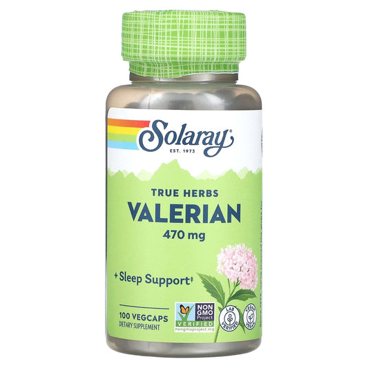 Solaray, True Herbs, Valerian, 470 mg, 100 VegCaps - Medaid International