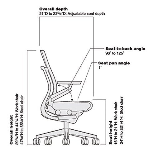 Steelcase Gesture Office Chair - Cogent: Connect Malt Fabric, Medium Seat Height, Shell Back, Light on Light Frame, Lumbar Support - Medaid International