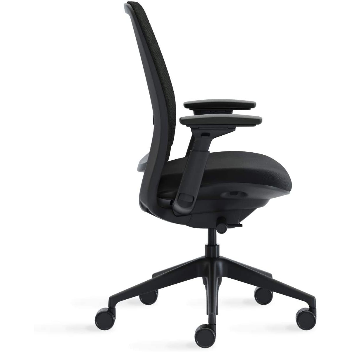 Steelcase Series 2 Office Chair, Black Frame and 3D Microknit Back, Wheels for Hard Flooring, Era Fabric (Truffle) - Medaid International