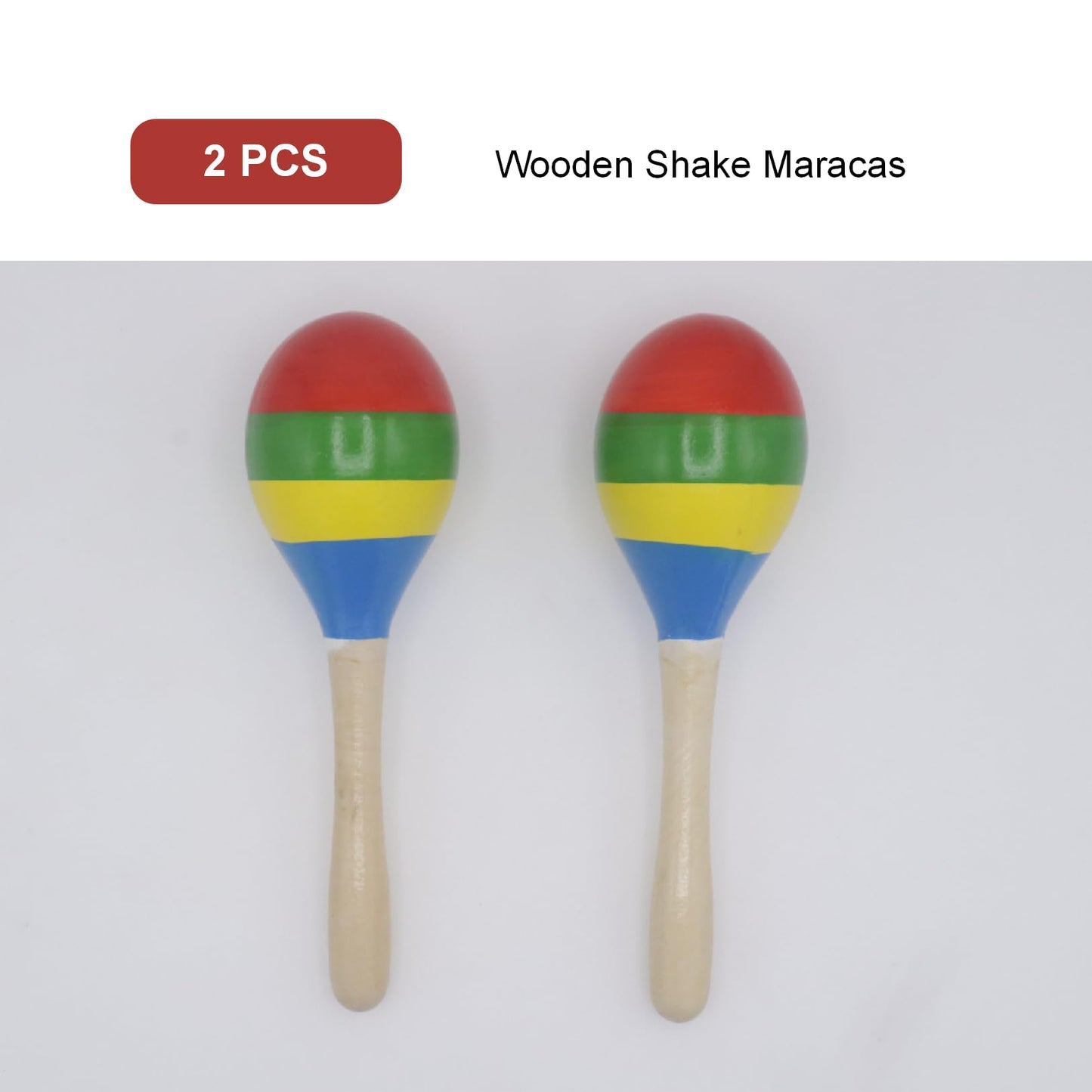 Cheerock Wooden Maracas Set, Latin Salsa Rumba Shakers, Hand Percussion Rattles for Rhythm and Music Making, Ideal for Bands, Ensembles, Classrooms and Parties, Pack of 2 - Medaid International