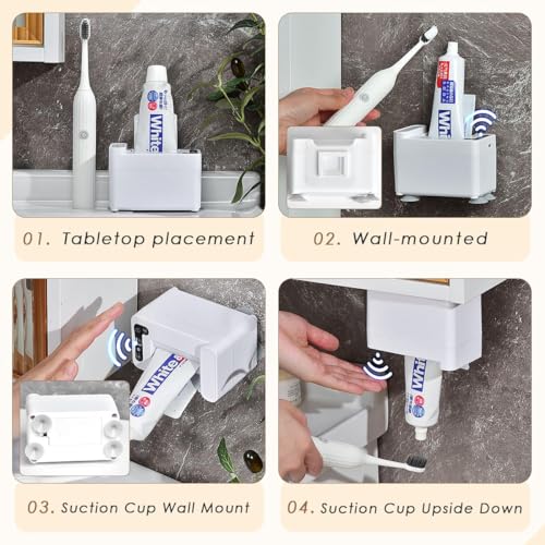 Nalacal - Auto-Sensing Electric Toothpaste Dispenser, Wall Mounted, Easy Squeeze
