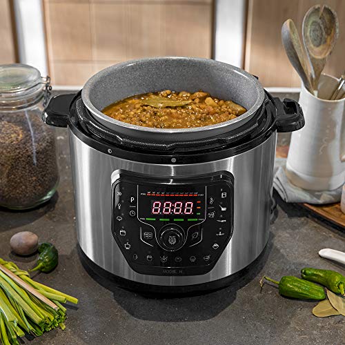Cecotec - Programmable Pressure Cooker, 6L Capacity, 24-Hour Timer, 15 Safety Systems