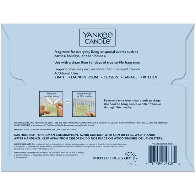 Yankee Candle Whole Home Air Freshener (Pack of 4, Catching Rays) - Medaid International