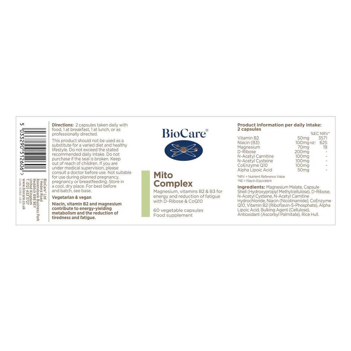 BioCare - Mito Complex 60 Capsules - Medaid International