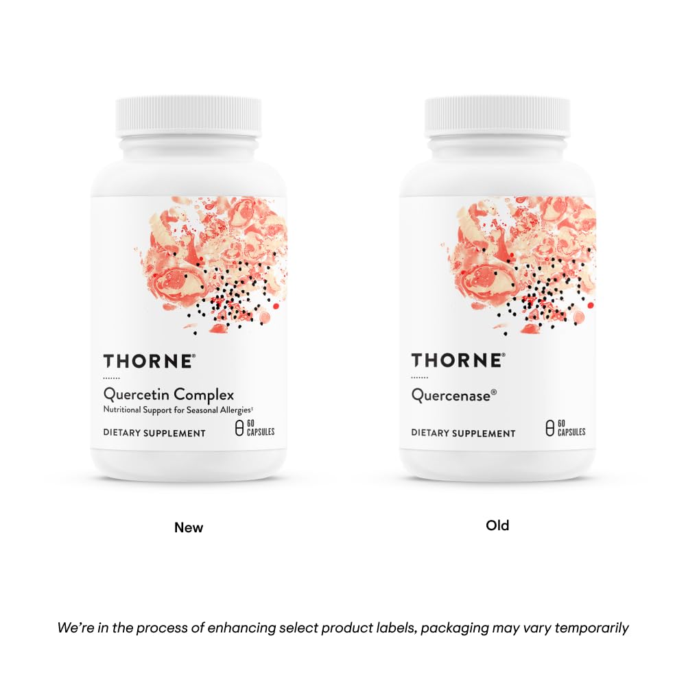 THORNE - Quercetin Complex (Formerly Quercenase) - Nutritional Support for Seasonal Allergies* - 60 Capsules - 60 Servings - Medaid International