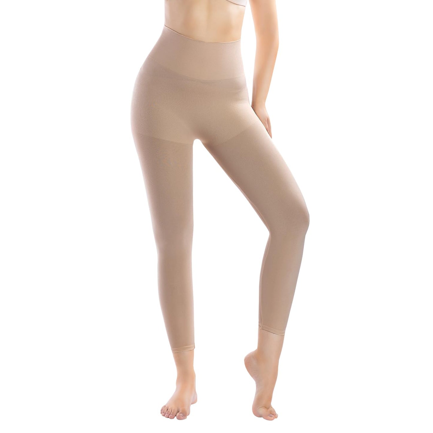 +MD Shapewear for Women Tummy Control Seamless High Waisted Light Compression Footless Tights Leggings Body Shaper for HIPS and Thighs (Medium,Sienna) - Medaid International
