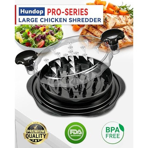 Chicken Shredder Tool Twist for Kitchen, Manual Chicken Breast Grinder Machine for Ground Food, Meat & Vegetables (Elegant Black)|B0CWXQL27W