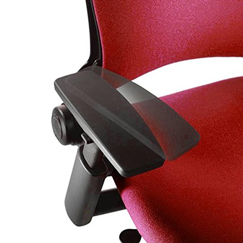Steelcase Leap Desk Chair V2 with Headrest in Buzz2 Black Fabric - 4-Way Highly Adjustable Arms - Black Frame and Base - Soft Dual Wheel Hard Floor Casters - Medaid International