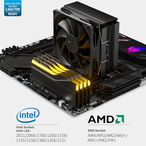 UpHere - P4K CPU Air Cooler with 6mm x 4 Copper Heat Pipes & 120mm PWM Fan