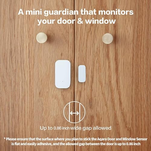 Aqara - Wireless Door and Window Sensor, Zigbee Connection, Requires Hub, Smart Home Compatible