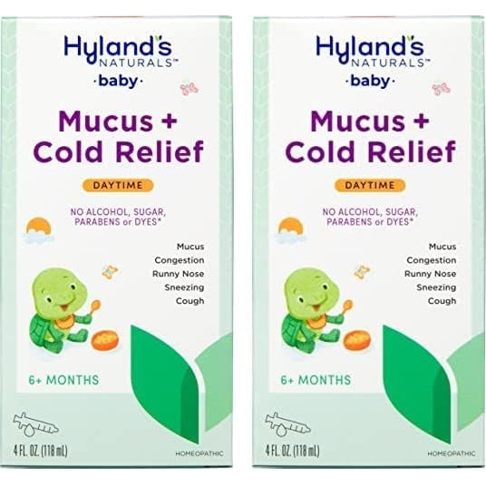 Hyland's Baby Mucus and Cold Relief, Day & Night Value Pack, Infant And Baby Cold Medicine, Decongestant And Cough Relief, 8 Fl Oz - Medaid International
