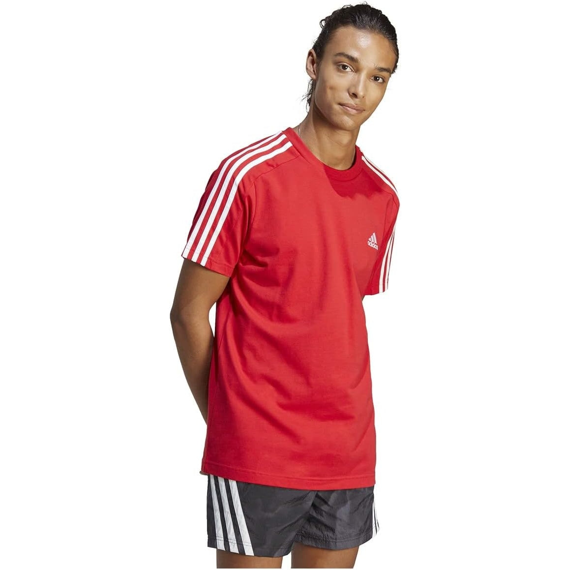 adidas mens Essentials Single Jersey 3-Stripes T-Shirt - Medaid