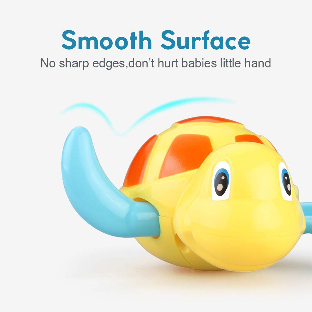 Bath Toys for Toddlers 1 2 3 4 5 Years Old,Pool Toys for Kids,Baby Funny Wind Up Swimming Turtle Bath Toy,Cute Floating Bathtub Water Toys,Gift for Preschool Child Boys Girls (3 Pcs) - Medaid International