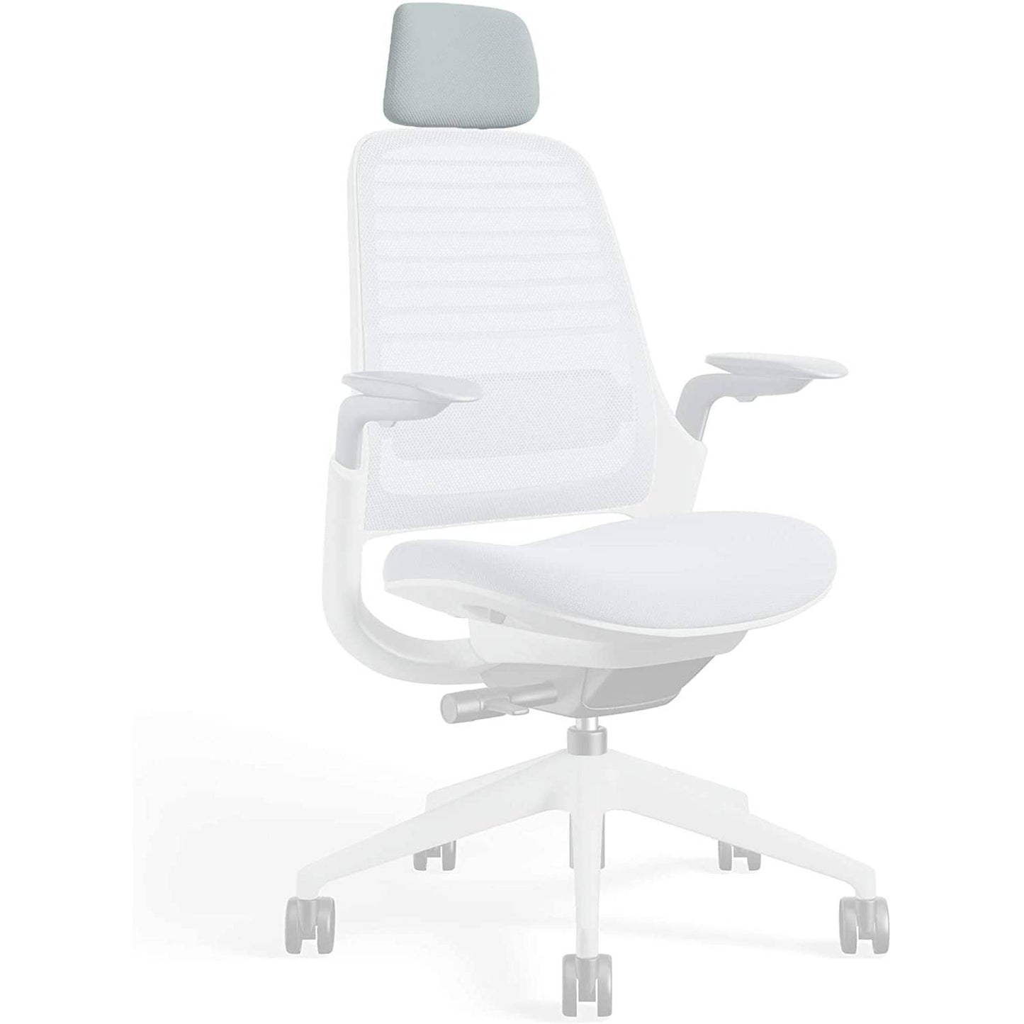 Steelcase Series 1 Headrest ONLY, Graphite Frame with 3D Microknit Fabric (Graphite) - Medaid International