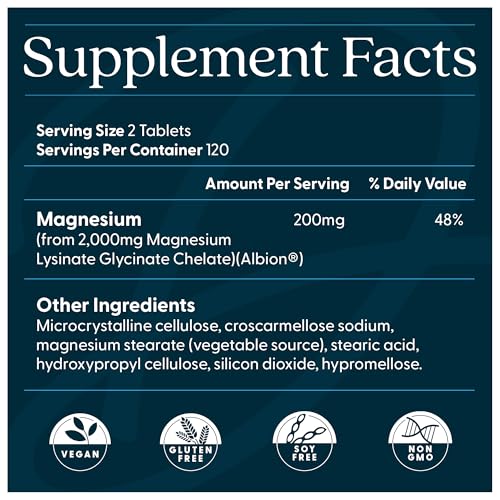 Doctor’s Best High Absorption Magnesium Glycinate Lysinate Supplement - 100% Chelated for Maximum Absorption - Magnesium for Sleep and Muscle Relaxation - 200 Mg Per Serving - 240 Tablets - Medaid International