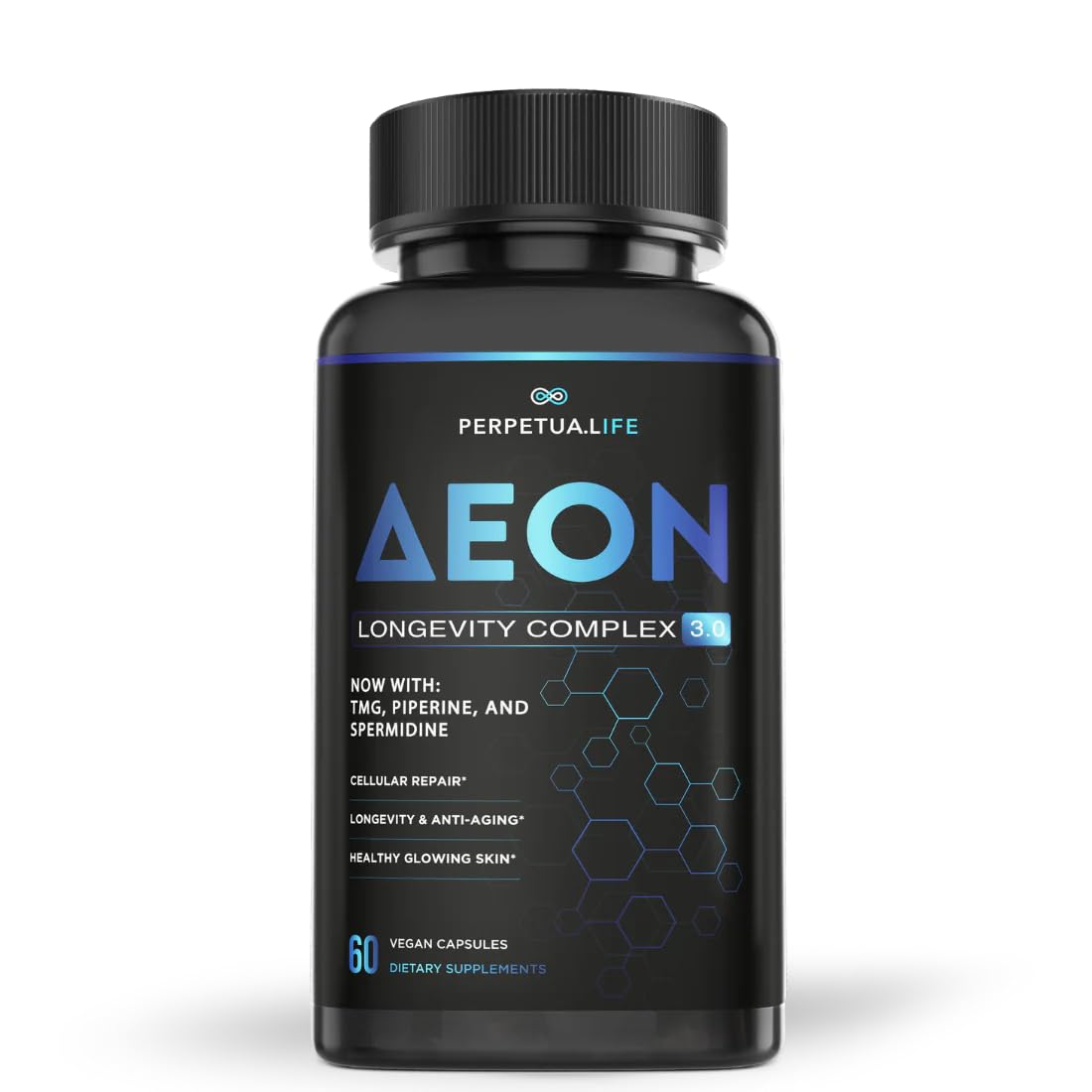 AEON Liposomal NAD+ Longevity Complex, with NAD+, NR, Resveratrol, Quercetin, Fisetin, L Theanine, TMG, EGCG, Spermidine, Astragalus, Anti-Aging Supplement, Vegan, 60 Capsules - Medaid International