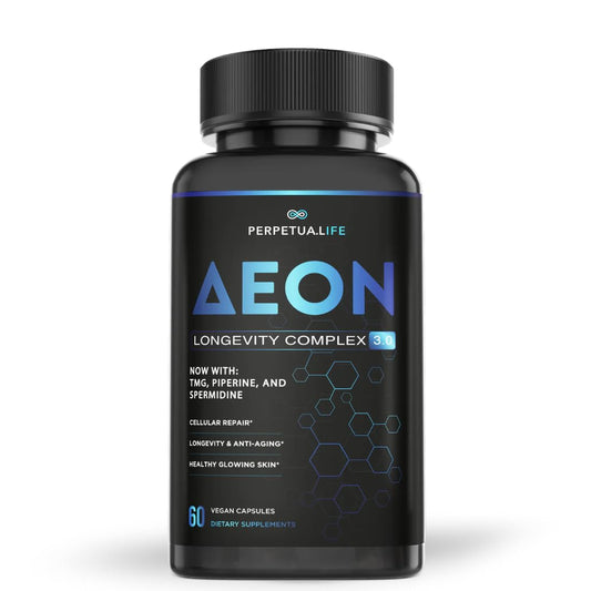 AEON Liposomal NAD+ Longevity Complex, with NAD+, NR, Resveratrol, Quercetin, Fisetin, L Theanine, TMG, EGCG, Spermidine, Astragalus, Anti-Aging Supplement, Vegan, 60 Capsules - Medaid International