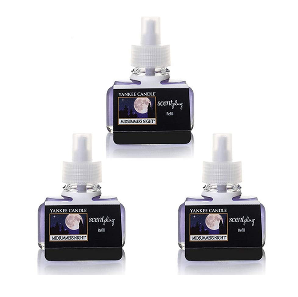 Yankee Candle Scent Plug Refill, Midsummer Night (Pack of 3) - Medaid International