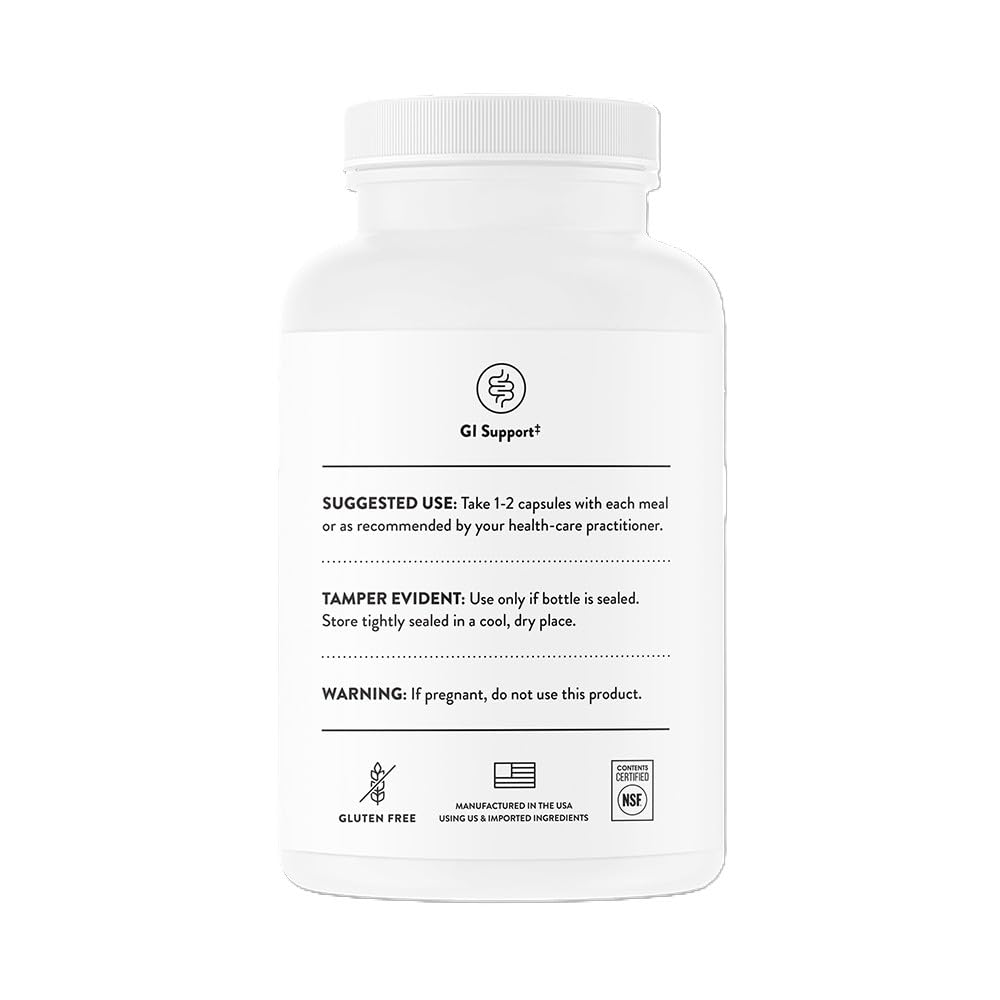 THORNE - GI Relief - Digestion Supplement - Supports Gut Health & Bloating Relief* - Formulated with Marshmallow Root, Aloe Vera Gel, DGL & Slippery Elm Bark - 180 Capsules - 90 Servings - Medaid International