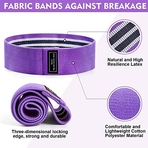 SKY-TOUCH Resistance Bands Fabric,Exercise Bands Non Slip Hip Elastic Bands For Hip, Legs, Butt, Glutes And Thighs Workout, Thick Wide Fitness Loop Circle Resistance Bands, Set Of 3 Pack, Multicolor - Medaid International