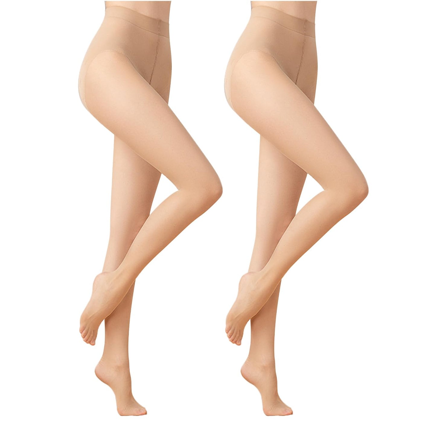 Ms.Myland 2 Pairs Women's Sheer Tights, 1D Ultra Thin Soft Nylon Regular Panty Multicolour High Sheer Anti-slid Pantyhose - Medaid International