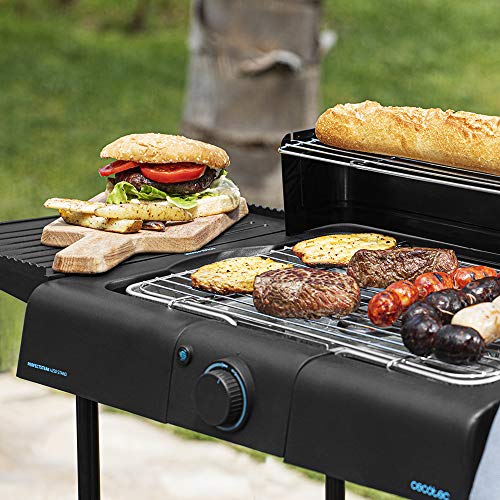 Cecotec - Stainless Steel Electric Grill with Adjustable Temperature & Grease Tray
