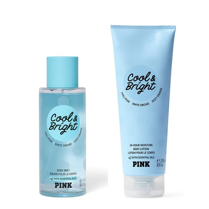 Victoria's Secret Pink Cool & Bright Mist & Lotion Set - Medaid International