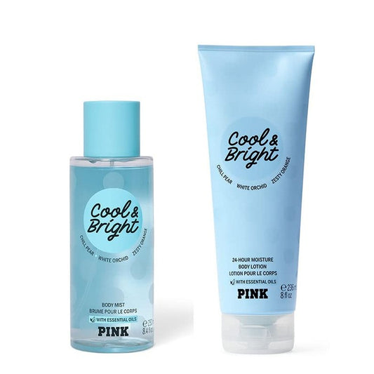 Victoria's Secret Pink Cool & Bright Mist & Lotion Set - Medaid International