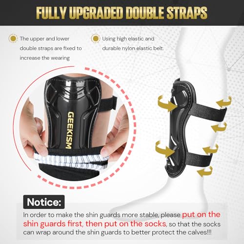 Soccer Shin Guards for Youth Kids Toddler, Protective Soccer Shin Pads & Sleeves Equipment - Football Gear for 3 5 4-6 7-9 10-12 Years Old Children Teens Boys Girls|B07M84XTKG