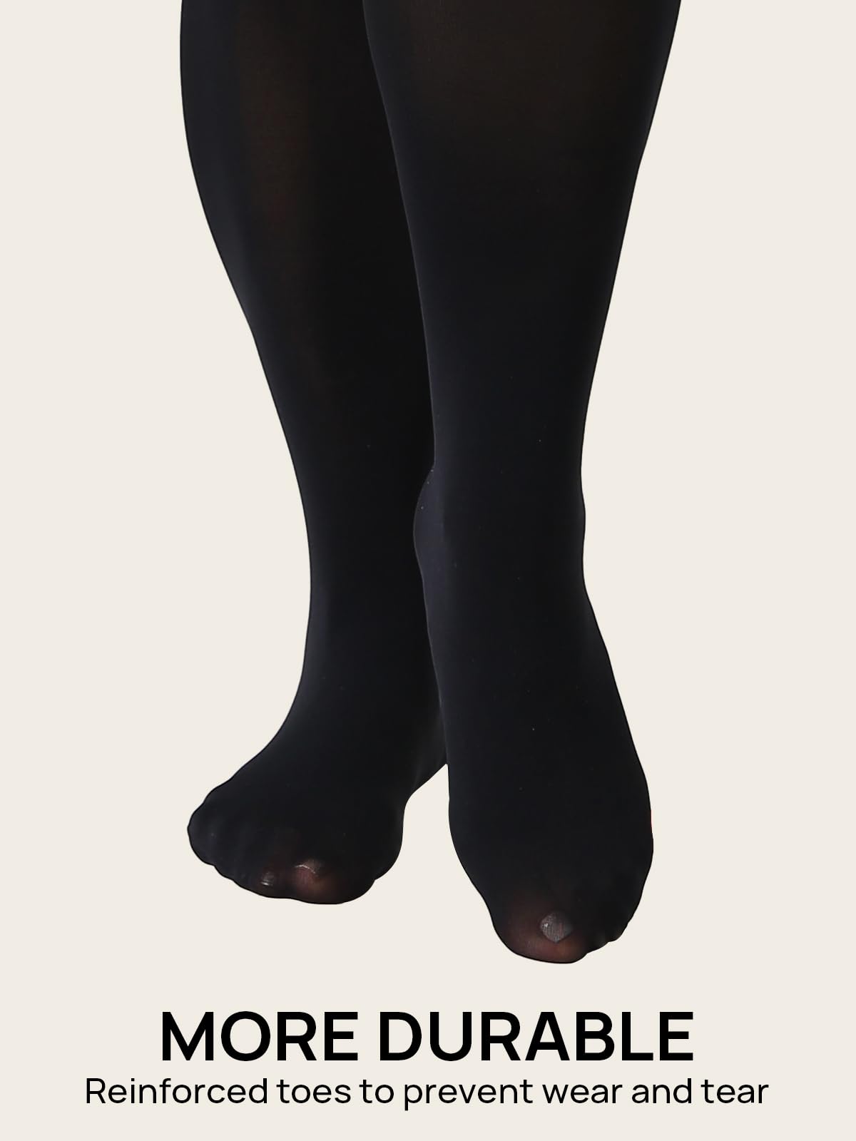 MANZI Women's Control Top Plus Size Tights for Women High Waist Opaque Pantyhose 2 Pairs Black XXX-Large - Medaid International