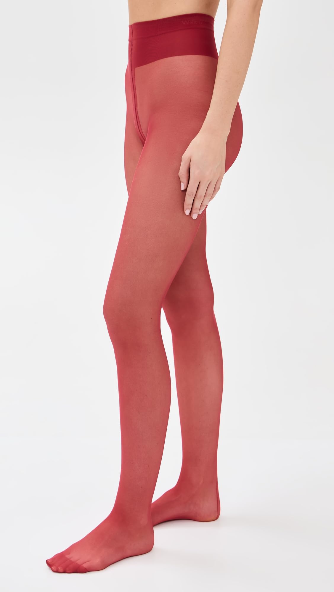 Wolford Women's Individual 10 Back Seam Tights, Soft Cherry, Medium - Medaid International