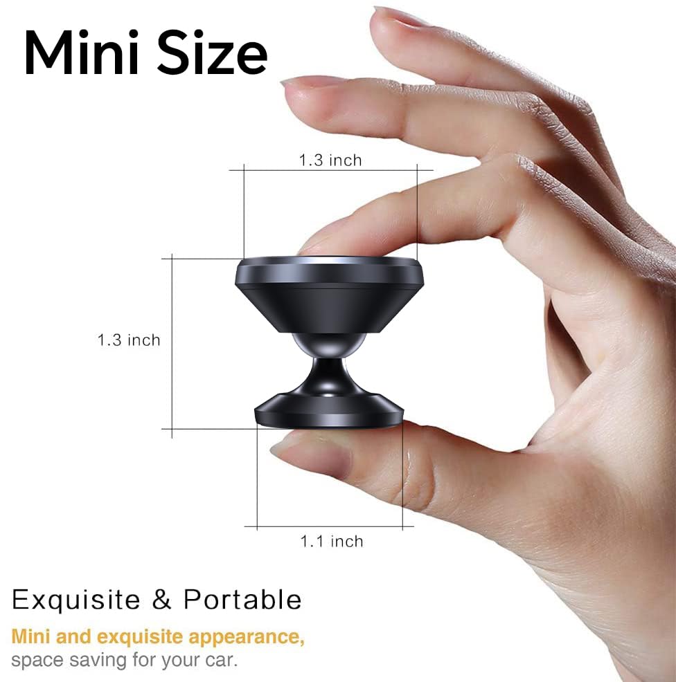 Coolpow【2 Packs 】Magnetic Phone Holder for car【Strong Magnet】phone holders for your car phone holder Mount for Car【4 Metal Plate】Universal Dash cell phone car mount for iphone Samsung car accessories - Medaid International
