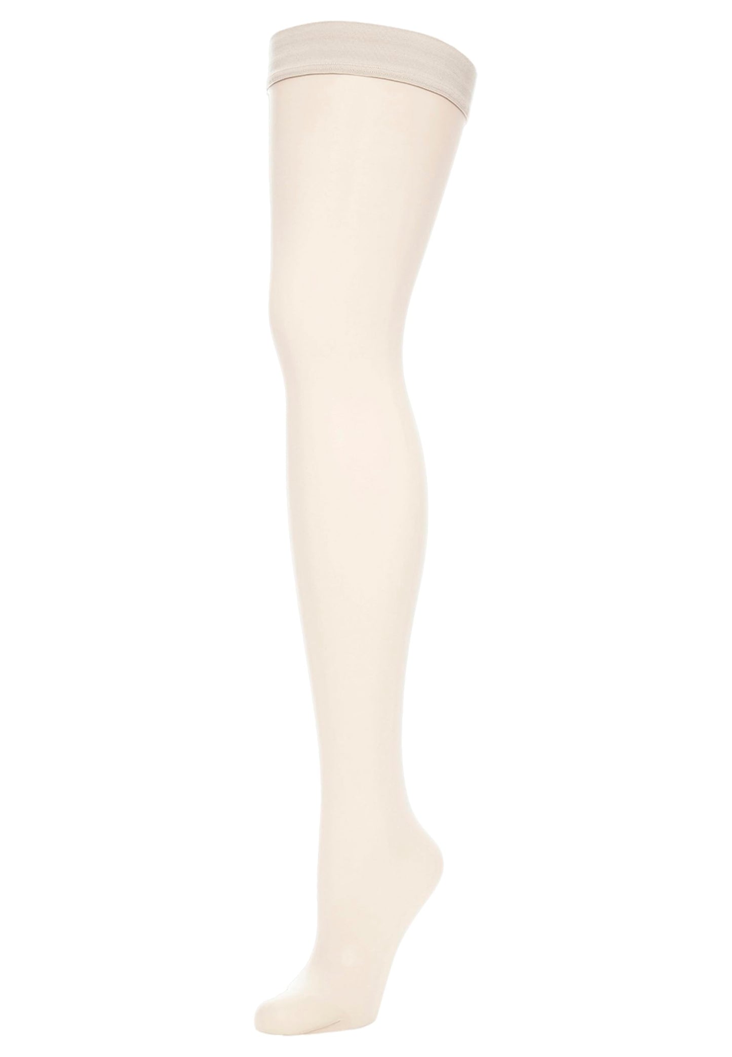 Wolford Individual 10 Stay-Up Thigh Highs for Women Sheer Stockings with Silicone Grip Band Reinforced Toe Pantyhose White Small - Medaid International