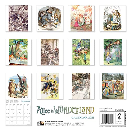 Alice in Wonderland Wall Calendar 2023 (Art Calendar) - Medaid International