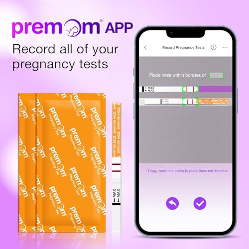 Premom - Early Detection Pregnancy Test Strips, 10mIU/ml Sensitivity, 20 Count