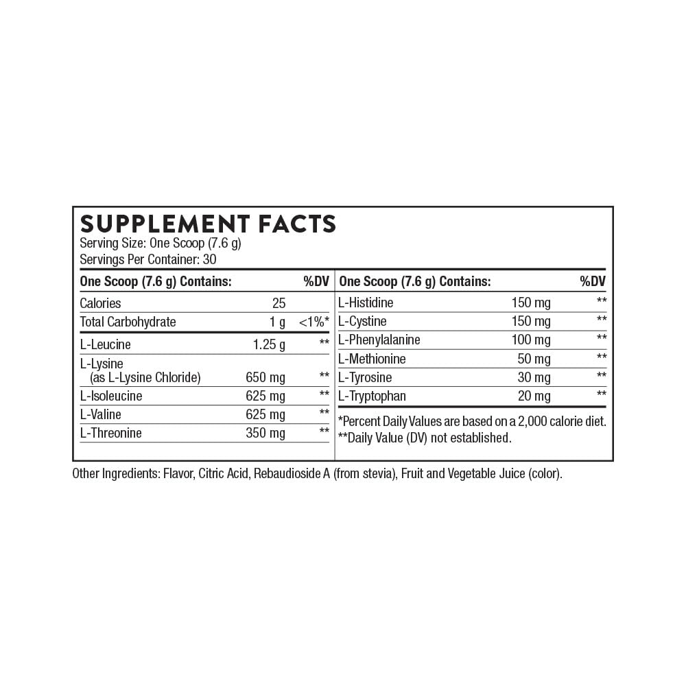 THORNE - Amino Complex - Clinically-Validated EAA and BCAA Powder for Pre or Post-Workout - Promotes Lean Muscle Mass & Energy Production* - NSF Certified for Sport - 30 Servings - 8.0 Oz - Berry - Medaid International