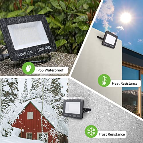 Lepro - 50W LED Floodlight Outdoor, 5000lm Waterproof Security Light
