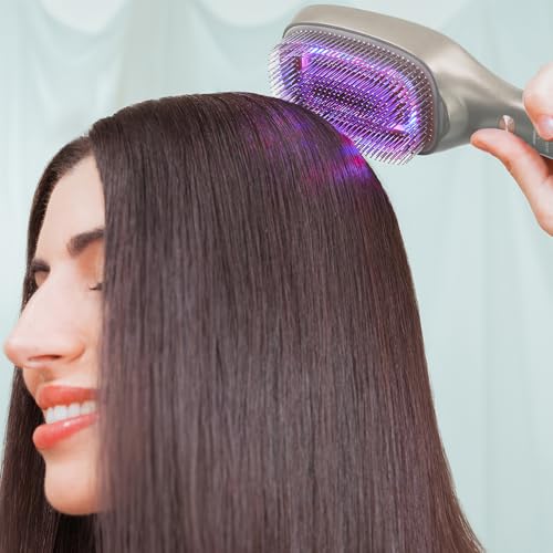 Cecotec - Haircare Revitalize Brush with Vibration, Negative Ions, EMS & LED Lights