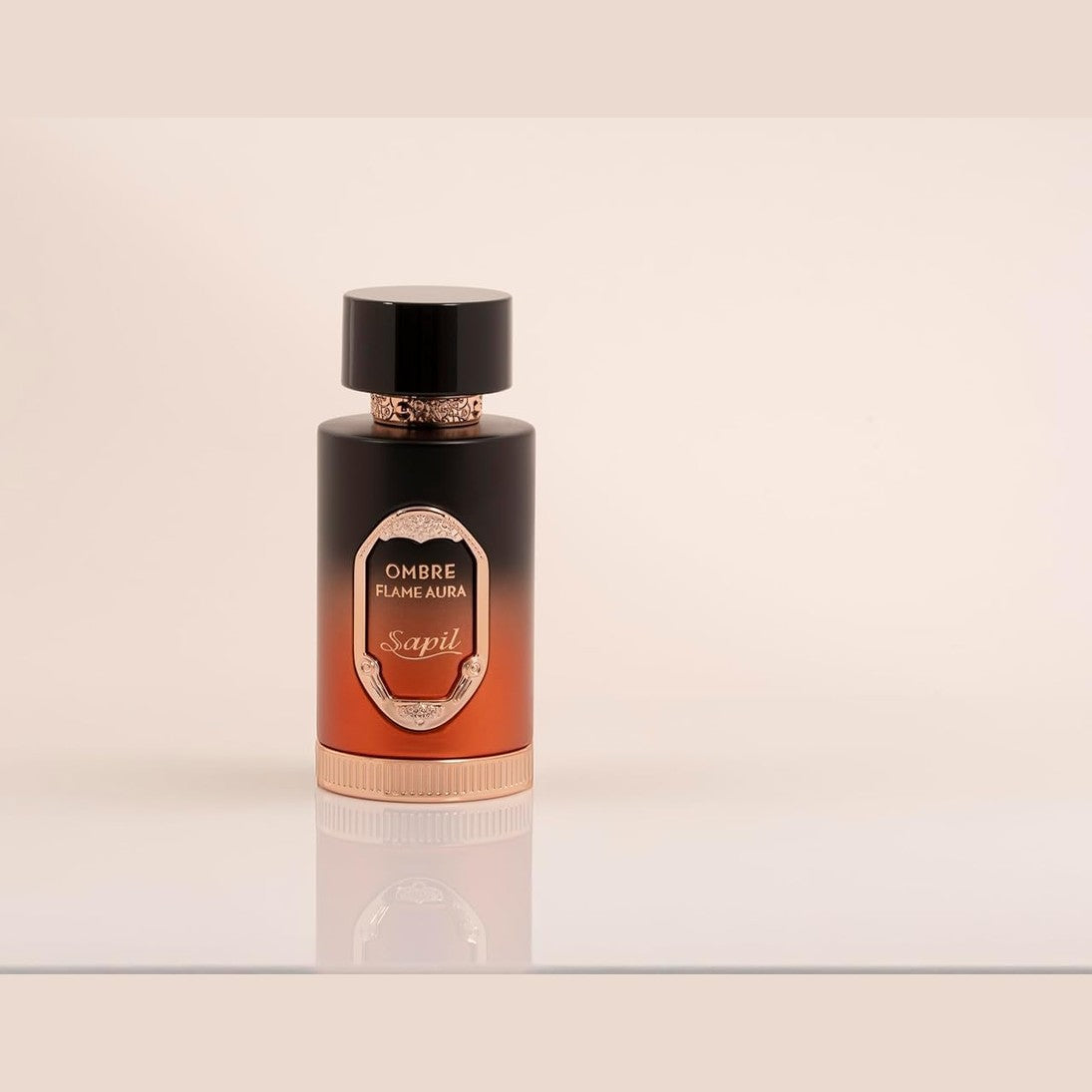 Sapil Ombre Flame Aura Unisex Eau De Parfum - Spiced Oud, Vanilla, Tonka & Amber - Long-Lasting Warm Woody Perfume - 3.38 oz - Medaid International