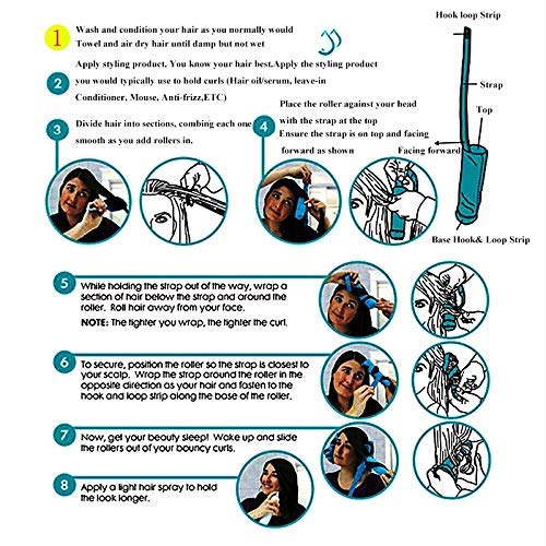 The Sleep Styler - As Seen on Shark Tank - Heat Free Curlers,. Includes 8 Mini (3 Inch) Rollers - Medaid International