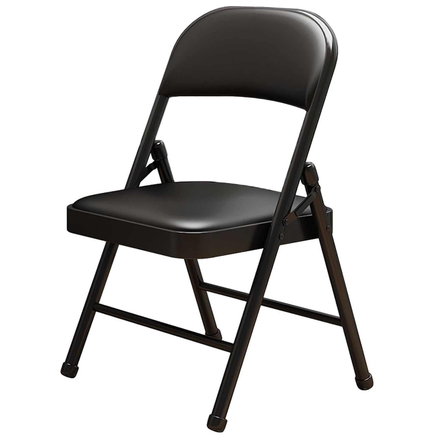 KAOCHA 1 Pack Bulk Folding Chairs with Padded Cushion, Single Black Steel Metal Frame Foldable Chair for Indoor and Outdoor, Portable Stackable Commercial Seat for Bedroom Patio Party Event - Medaid International