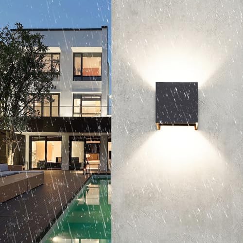 Klighten - Pack of 4 Waterproof Wall Lights, Modern Up and Down Design, 9W G9 Bulb