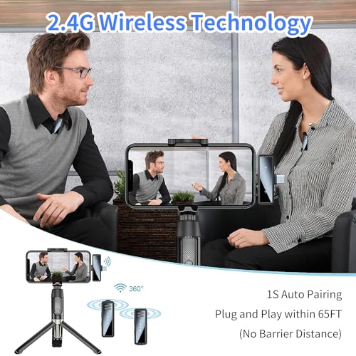 Calantre - Wireless Lavalier Microphone with Noise Cancellation & 48H Battery Life