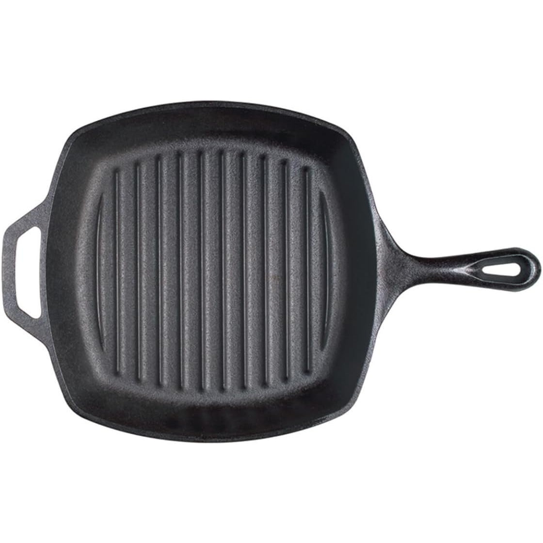 Lodge Pre-Seasoned Cast Iron Grill Pan With Assist Handle, 10.5 Inch, Black - Medaid International